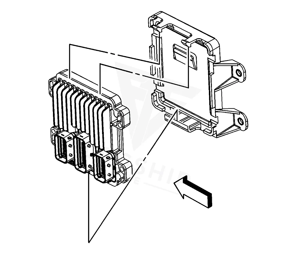 2007 GMC Envoy PCM location diagram