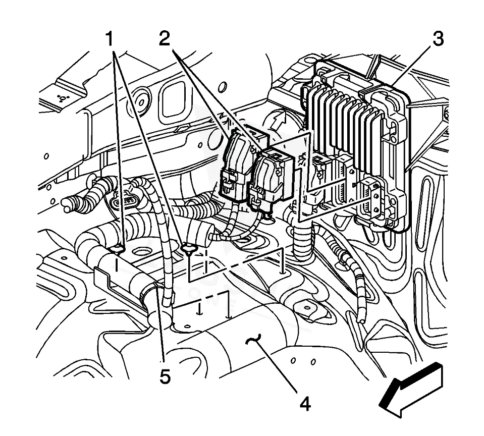 2007 Isuzu i-Series PCM location diagram