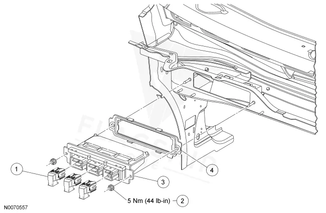 2007 Lincoln MKX PCM location diagram