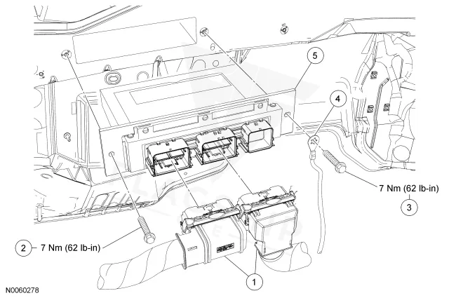 2007 Lincoln Navigator L PCM location diagram