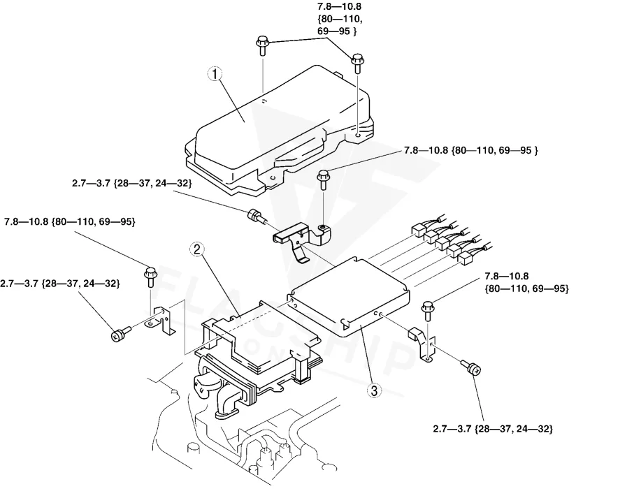 2007 Mazda RX-8 PCM location diagram