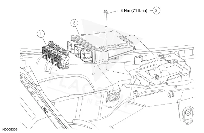 2007 Mercury Montego PCM location diagram