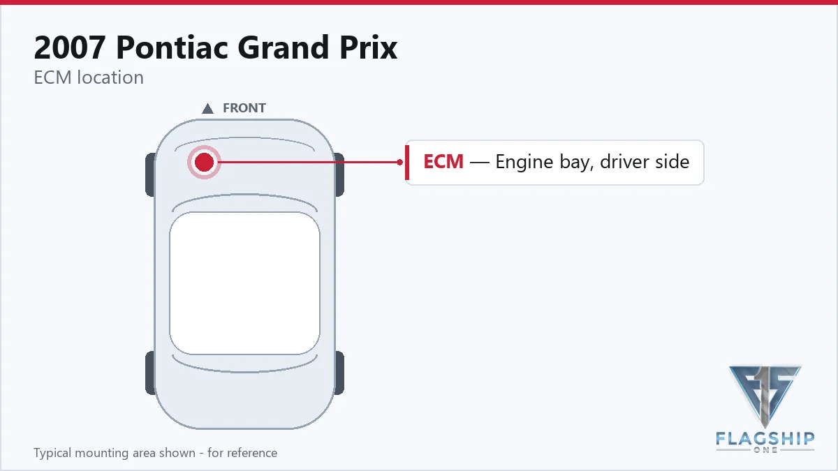 2007 Pontiac Grand Prix PCM location diagram