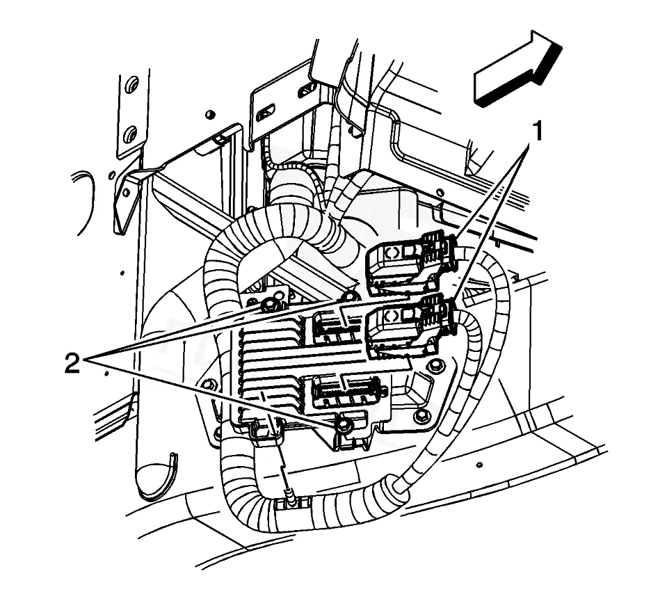 2008 Chevrolet Corvette PCM location diagram