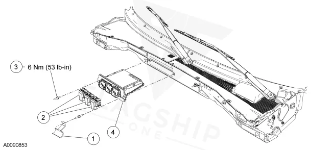 2008 Ford Escape Hybrid PCM location diagram