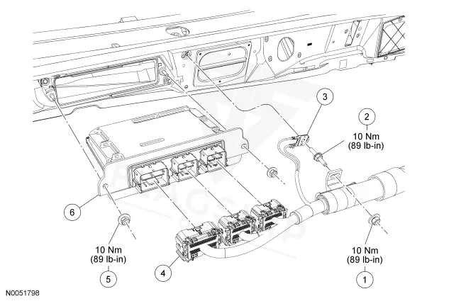 2008 Ford Ranger PCM location diagram