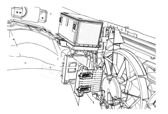 Figure from the factory control-module removal procedure for the 2008 Hummer H2