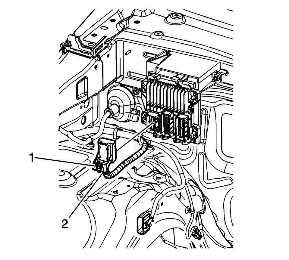 2008 Hummer H3 PCM location diagram