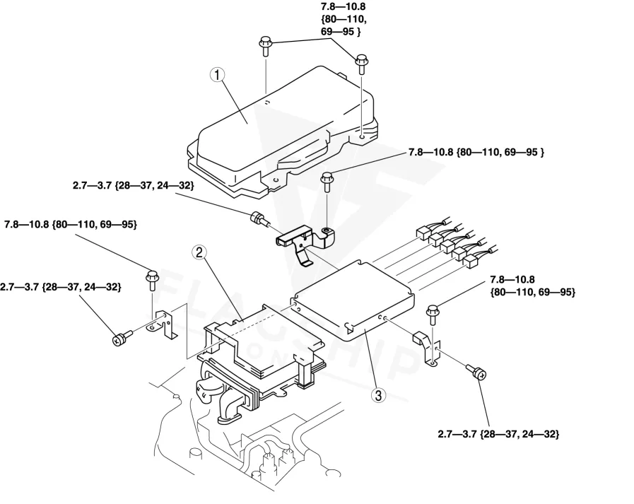 2008 Mazda RX-8 PCM location diagram