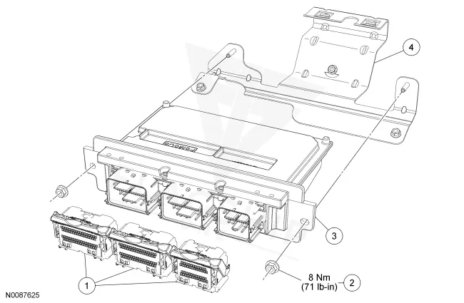 2008 Mercury Sable PCM location diagram