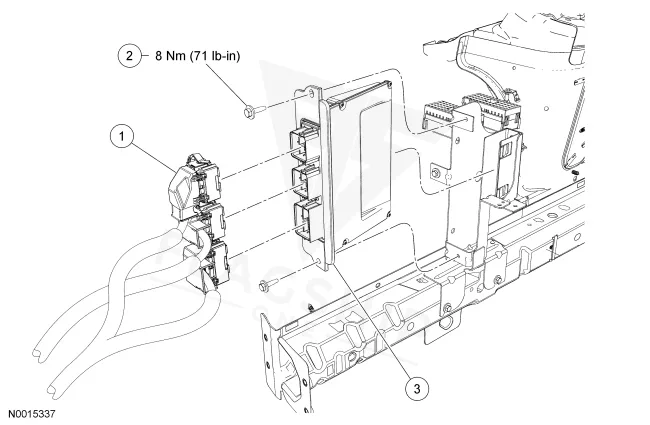 2009 Ford Mustang PCM location diagram
