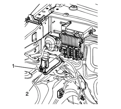 Figure from the factory control-module removal procedure for the 2009 Hummer H3
