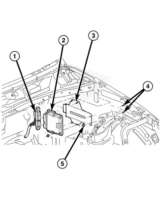 2009 Jeep Liberty PCM location diagram