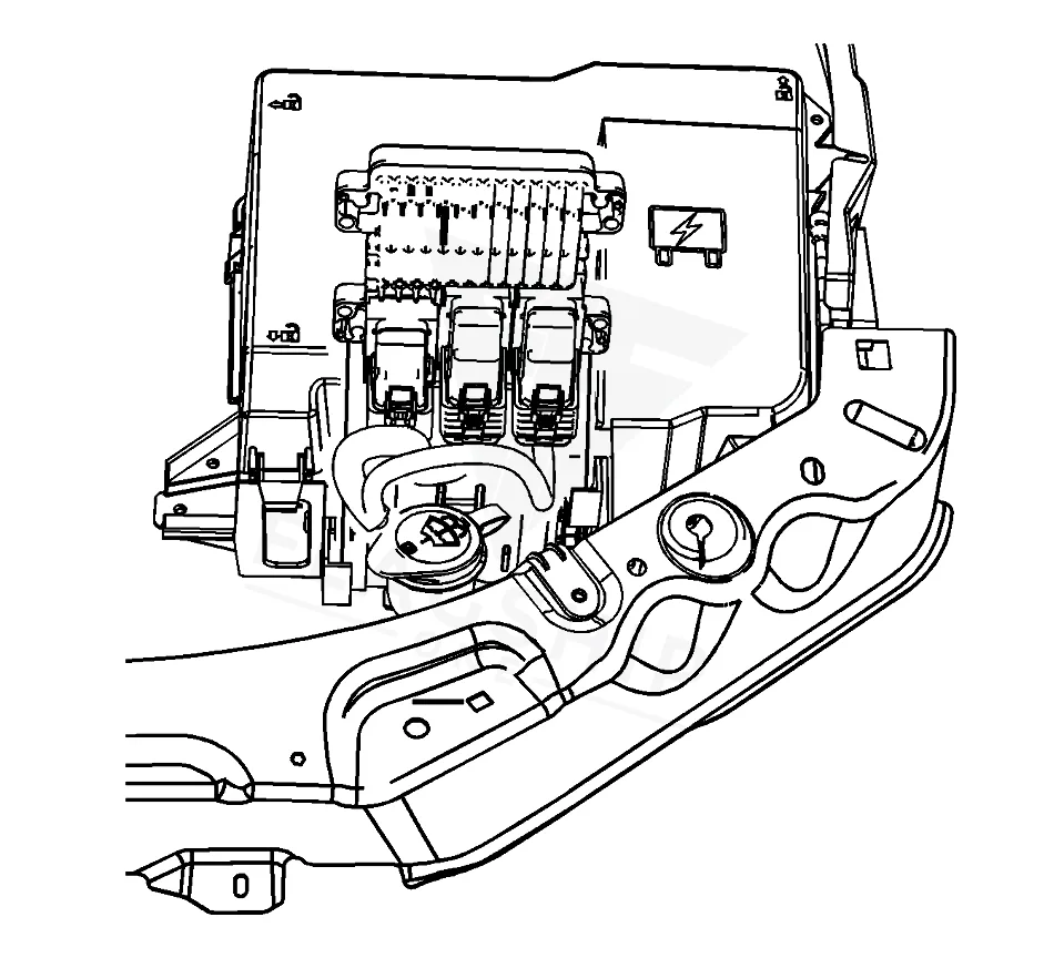2009 Saturn Aura PCM location diagram