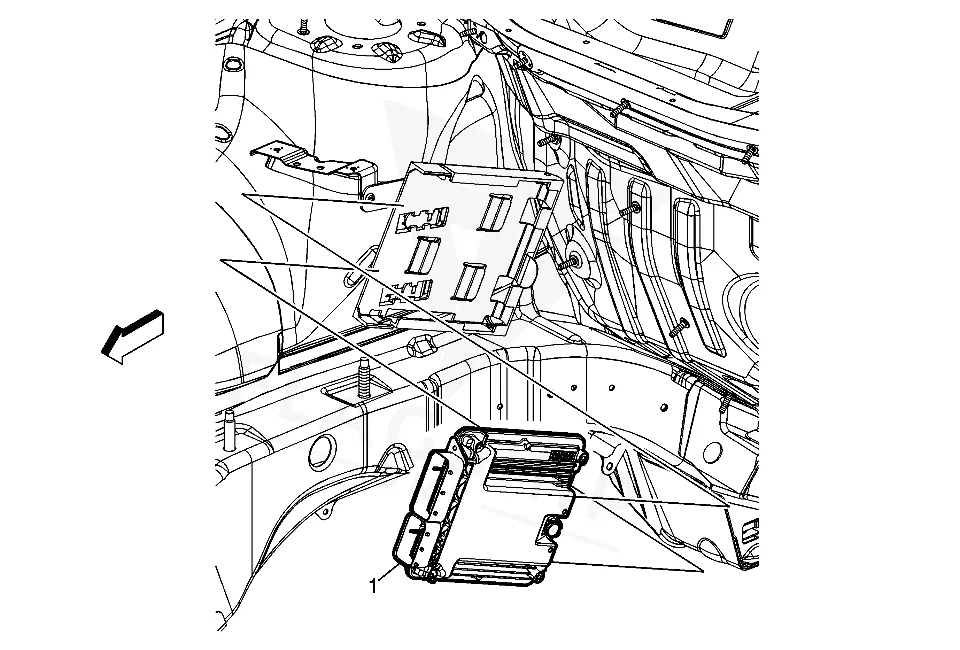 2009 Saturn VUE PCM location diagram