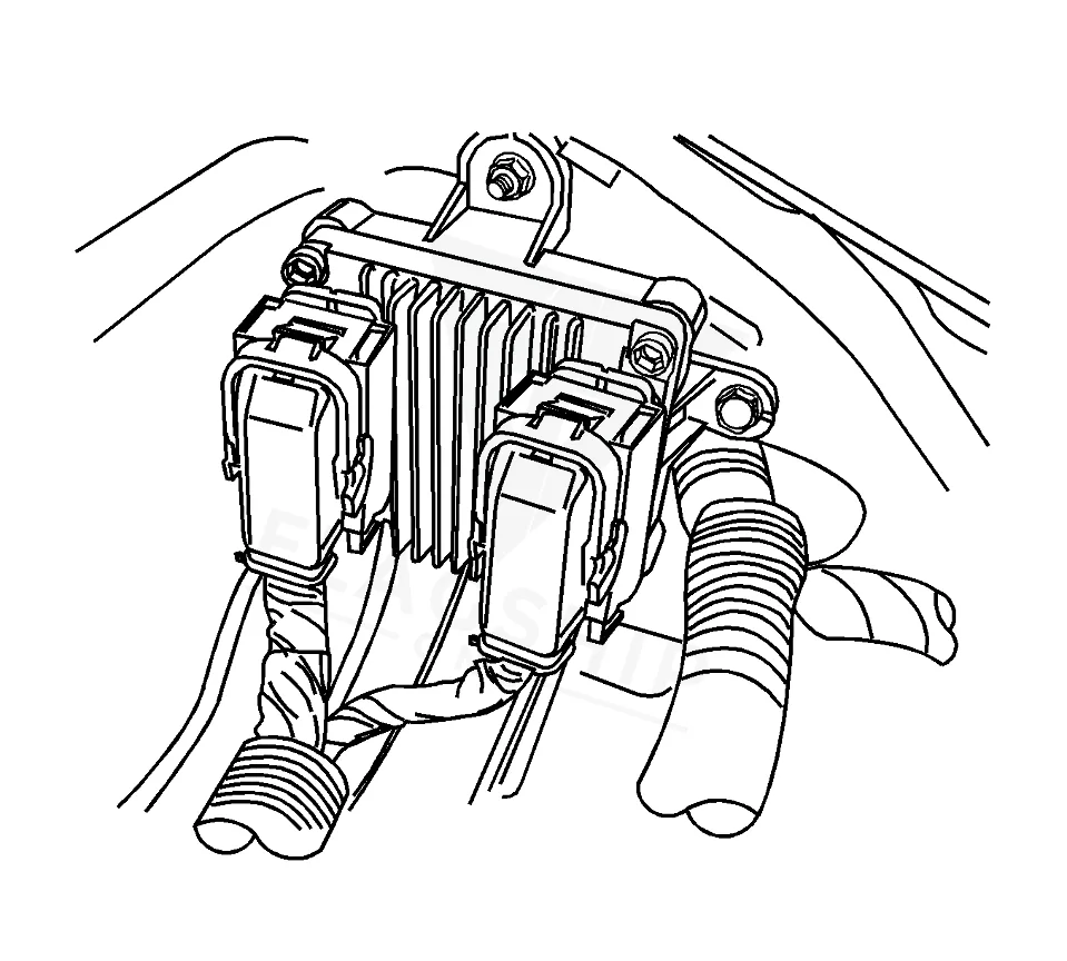 2010 Chevrolet Aveo PCM location diagram
