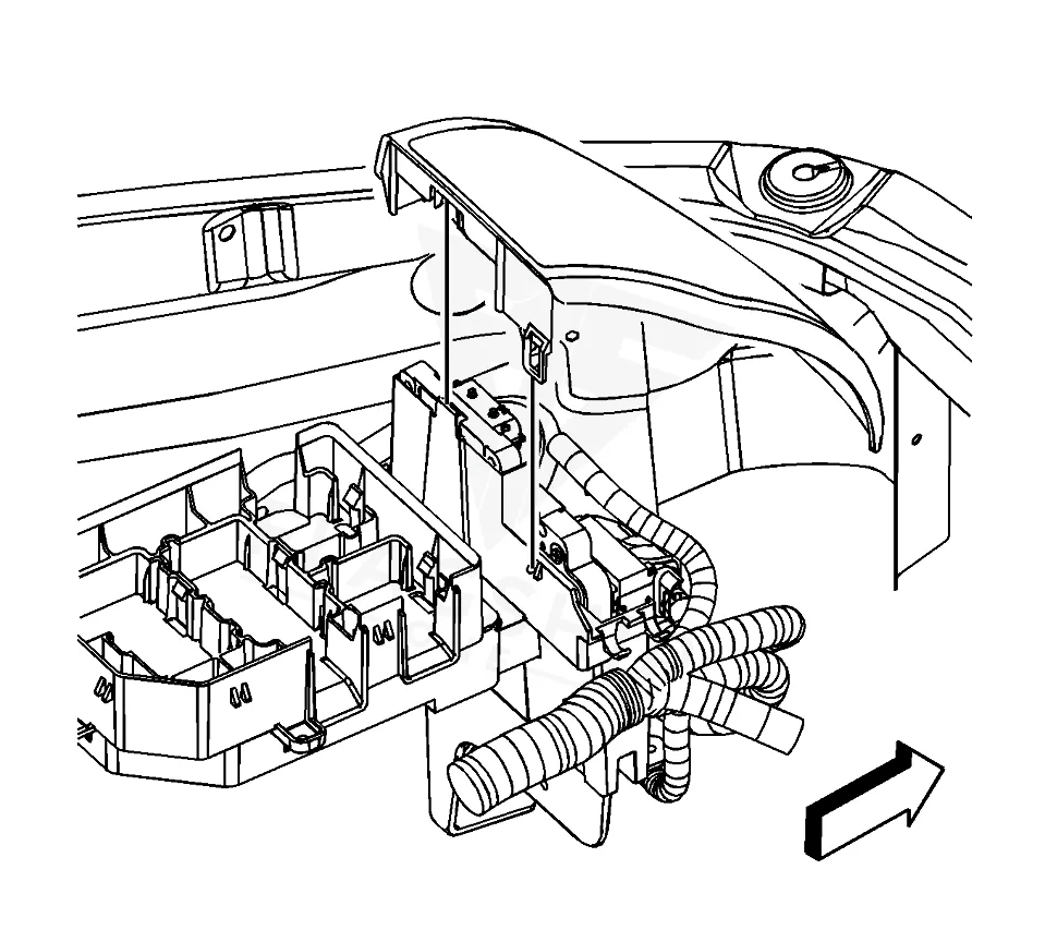 2010 Chevrolet HHR PCM location diagram