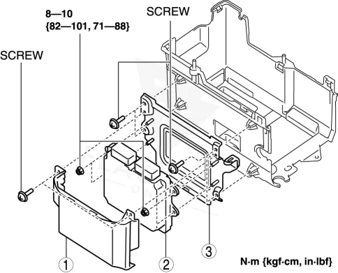 2010 Mazda MazdaSpeed3 PCM location diagram