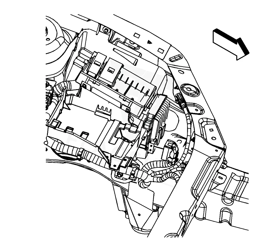 2010 Pontiac G6 PCM location diagram