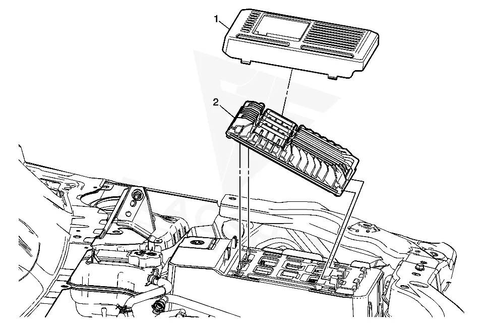 2011 Cadillac SRX PCM location diagram