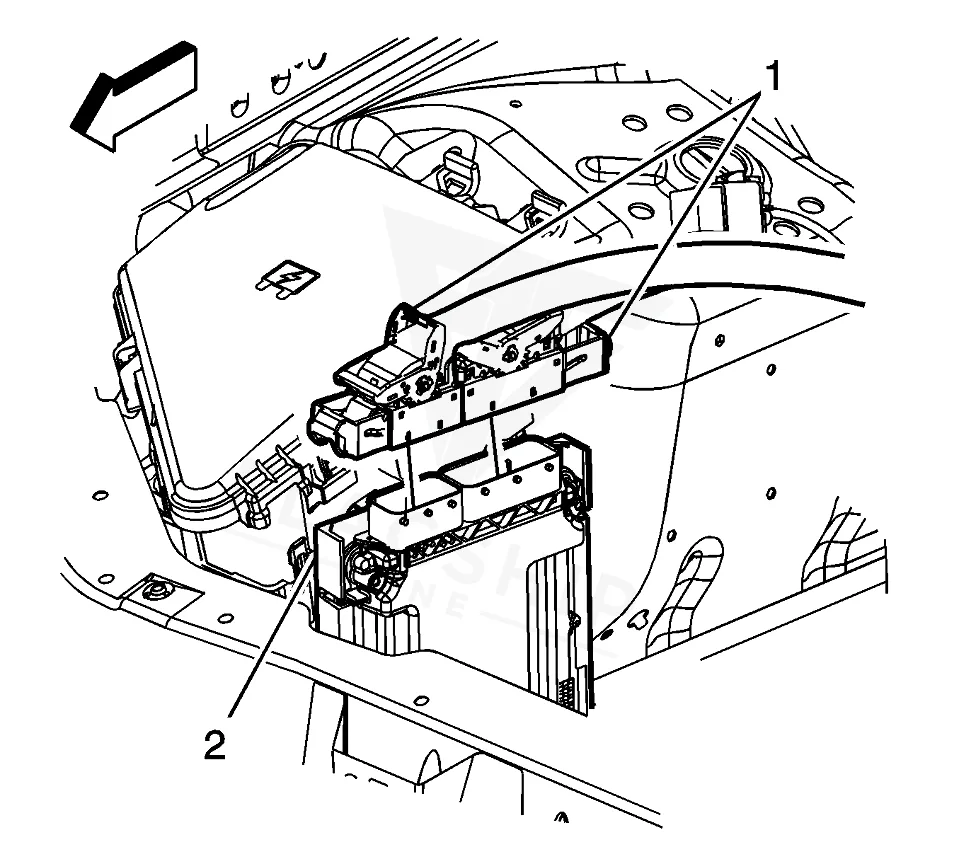 2011 Cadillac STS PCM location diagram
