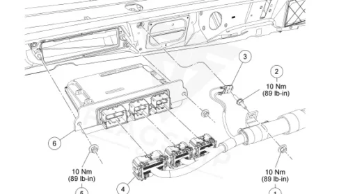 Figure from the factory control-module removal procedure for the 2011 Ford Ranger