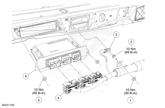 2011 Ford Ranger PCM location diagram