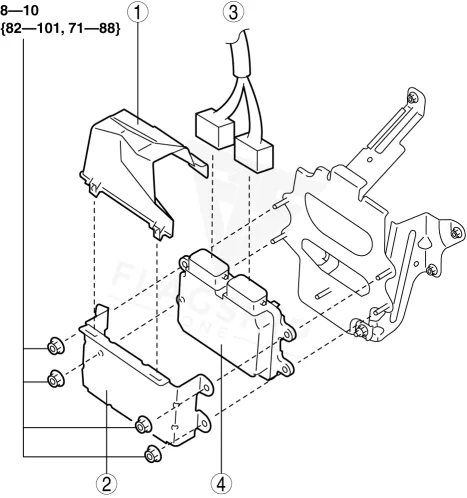 2011 Mazda 6 PCM location diagram
