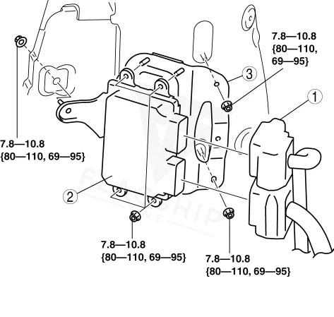 2011 Mazda CX-9 PCM location diagram