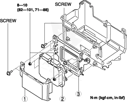 2011 Mazda MazdaSpeed3 PCM location diagram