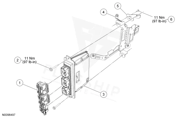 2012 Ford Fusion PCM location diagram