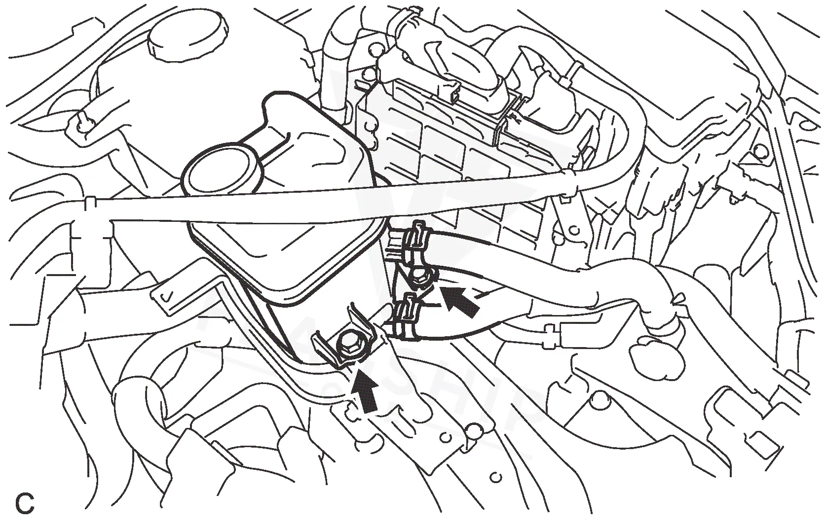 2012 Lexus CT 200h PCM location diagram