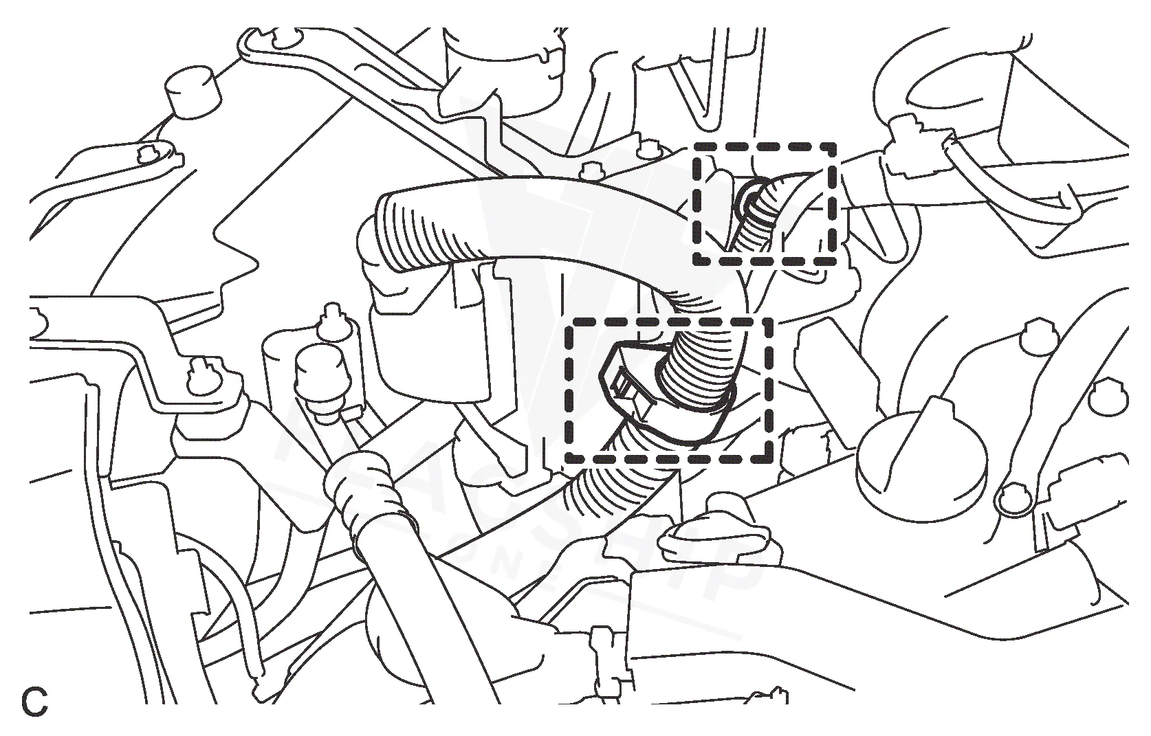 2012 Lexus RX450h PCM location diagram
