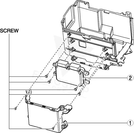 2012 Mazda 5 PCM location diagram