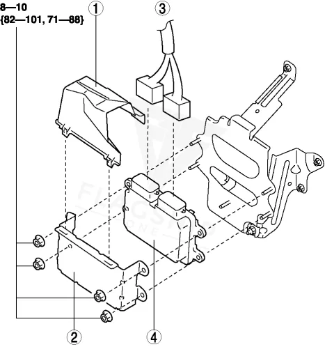 2012 Mazda 6 PCM location diagram