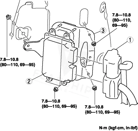 2012 Mazda CX-7 PCM location diagram