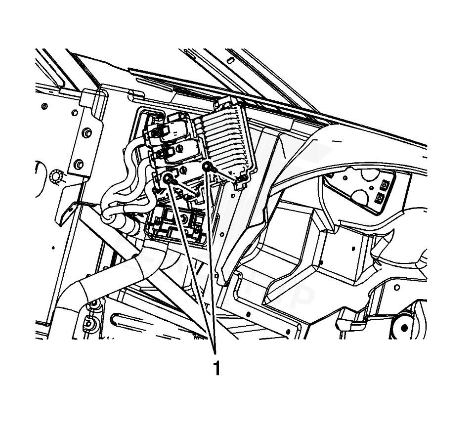 2013 Chevrolet Corvette PCM location diagram