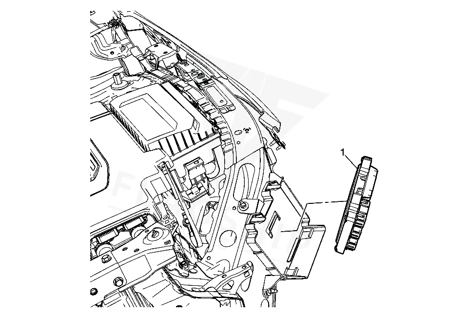 2013 Chevrolet Volt PCM location diagram