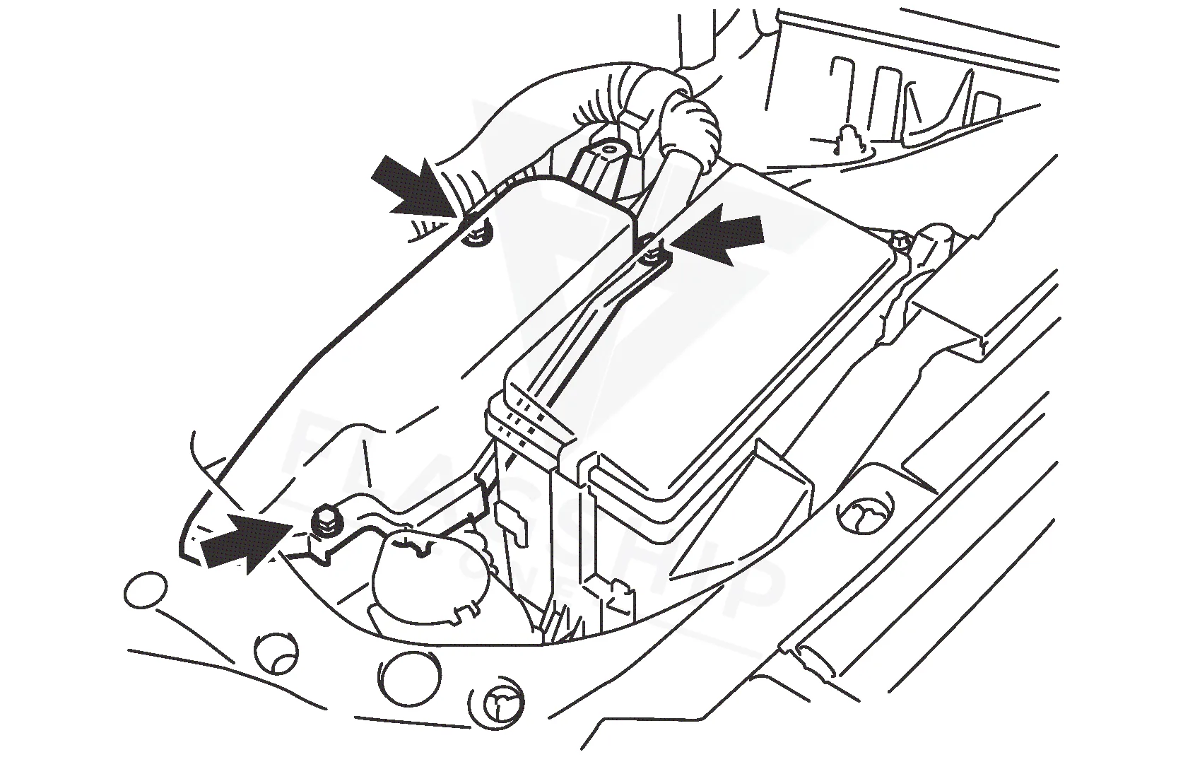 2013 Lexus IS-F PCM location diagram