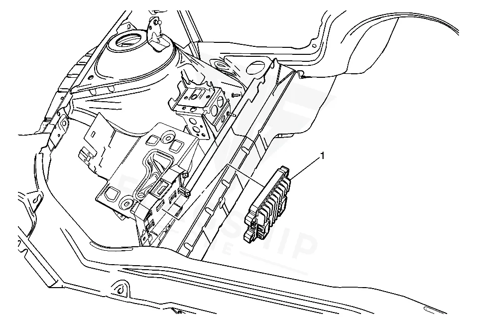 2014 Chevrolet Camaro PCM location diagram