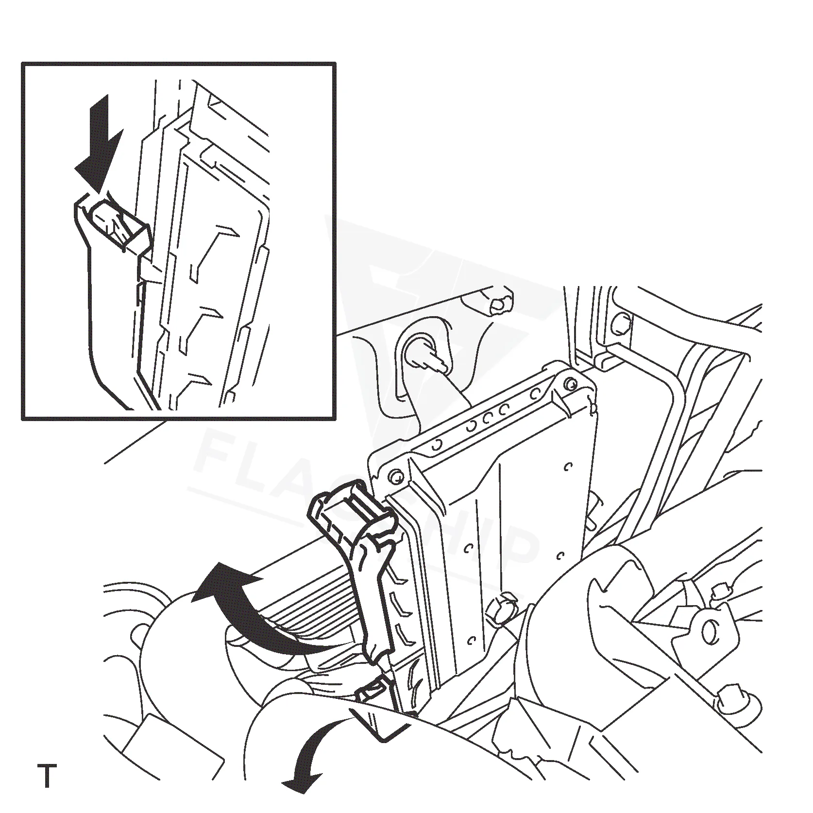 2014 Toyota Venza PCM location diagram