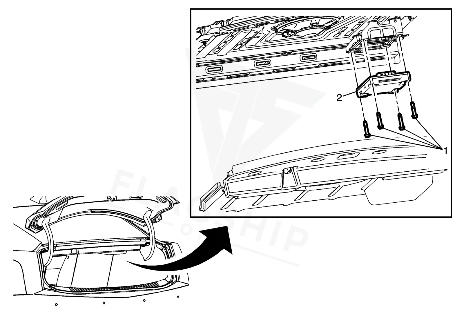 2015 Cadillac ELR PCM location diagram