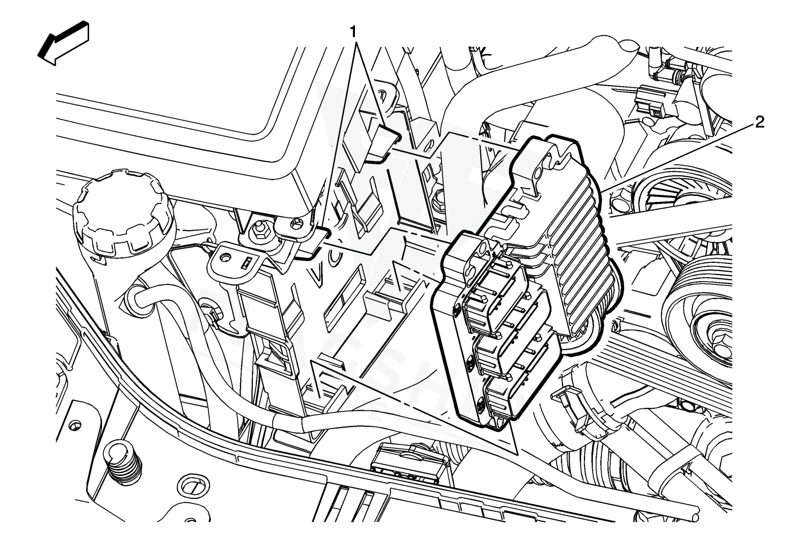 2015 Chevrolet SS PCM location diagram