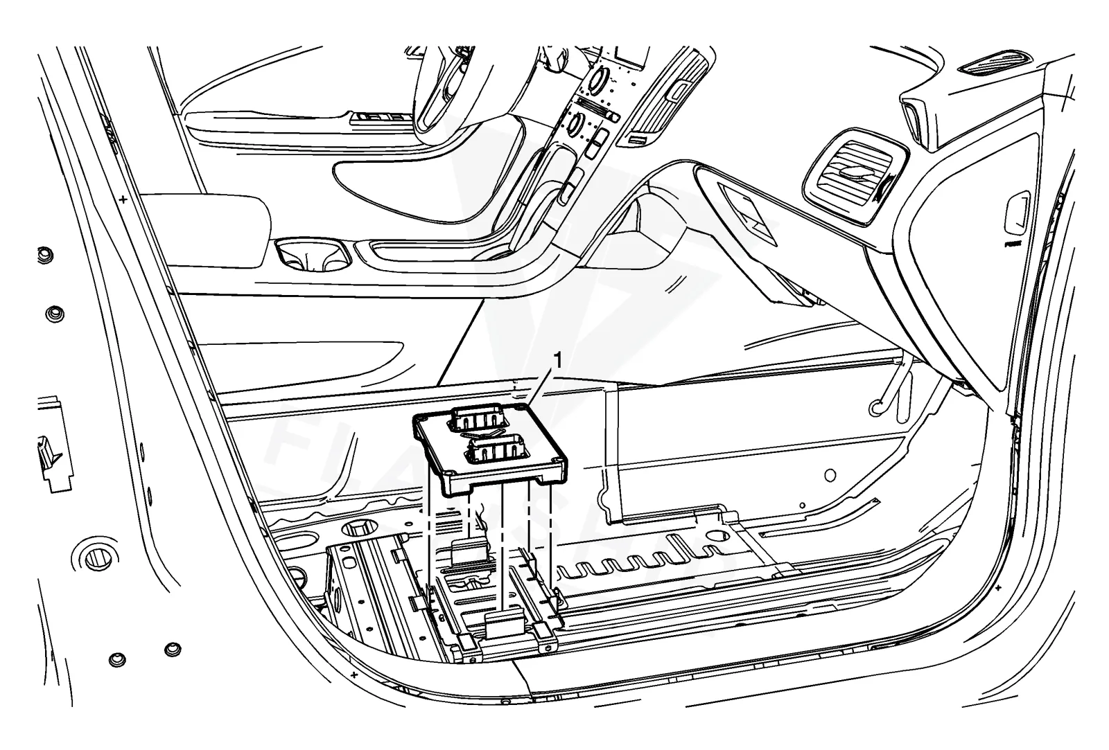 2015 Chevrolet Volt PCM location diagram