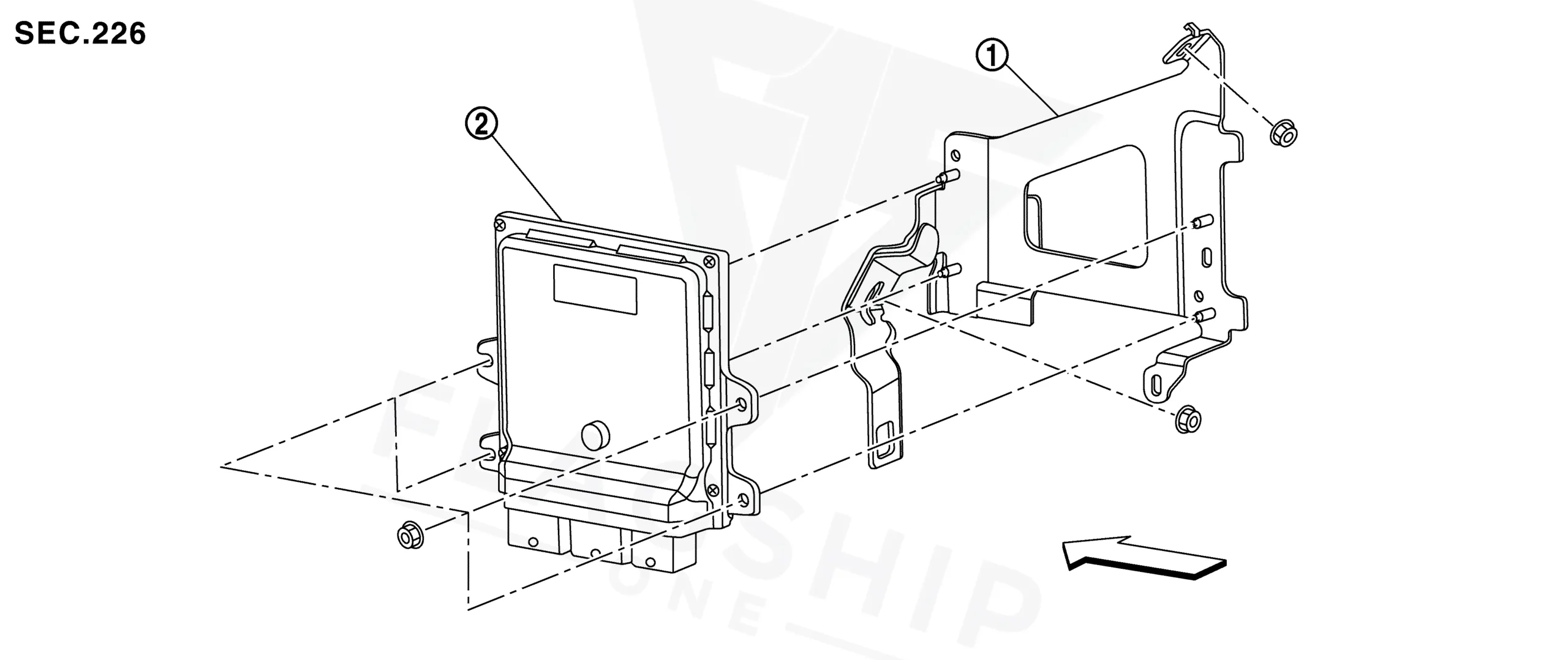 2015 Infiniti Q50 Hybrid PCM location diagram