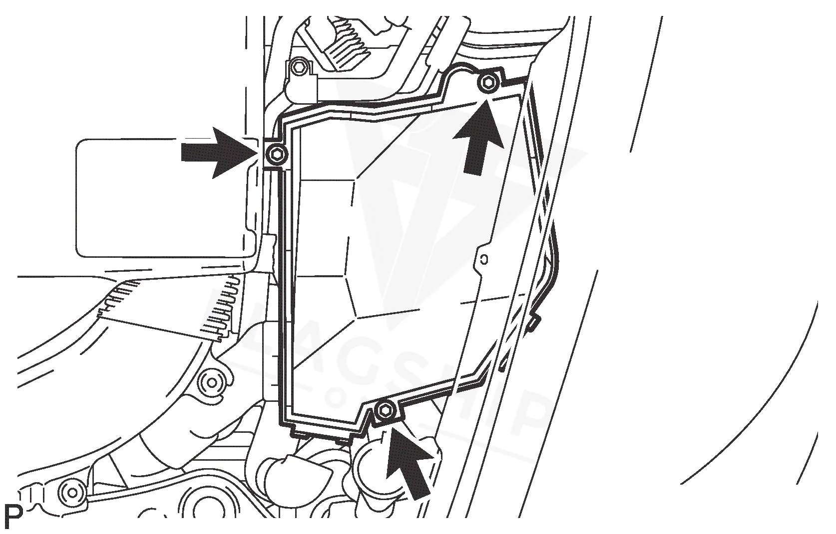 2015 Lexus LS600hL PCM location diagram