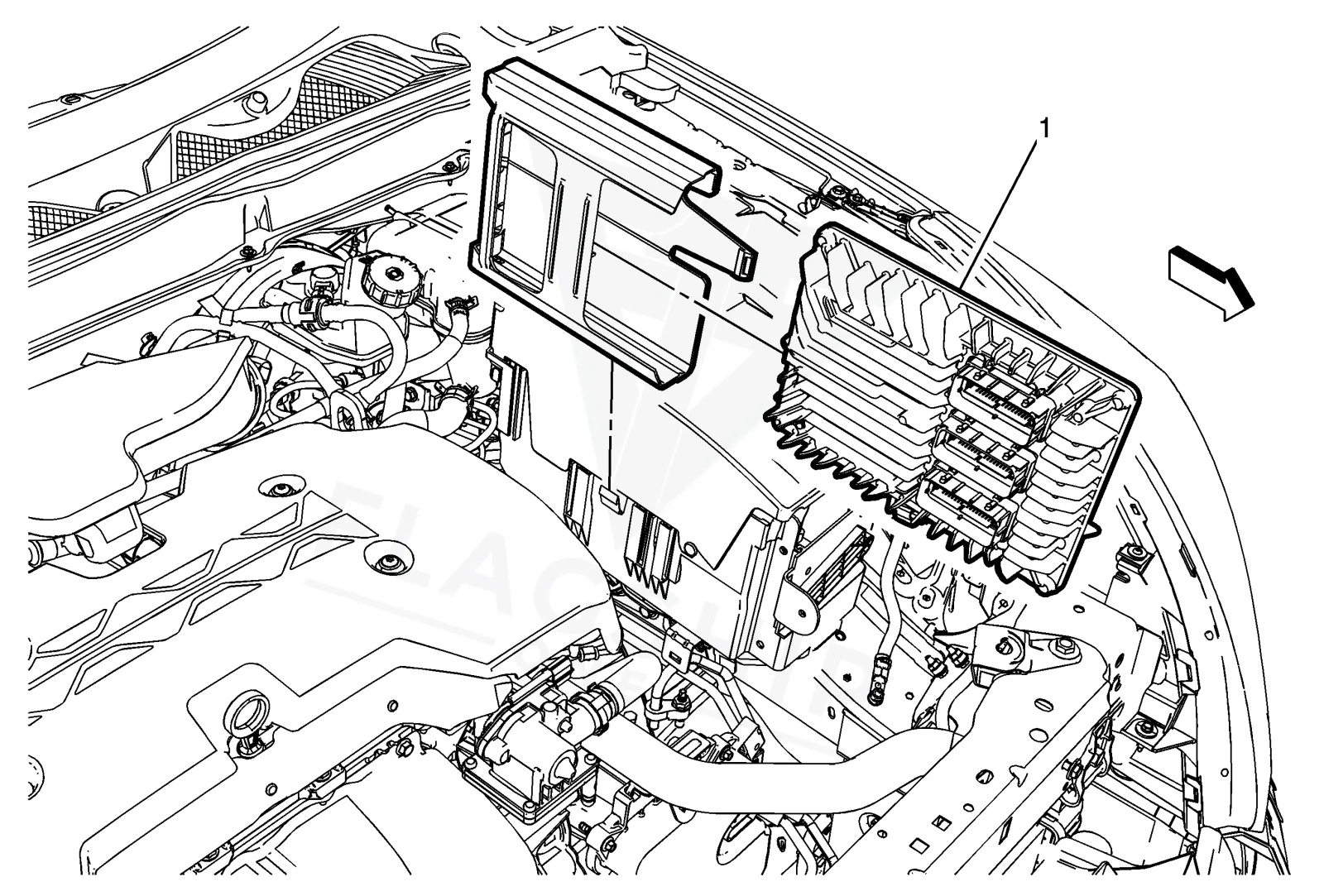 2016 Chevrolet Impala PCM location diagram