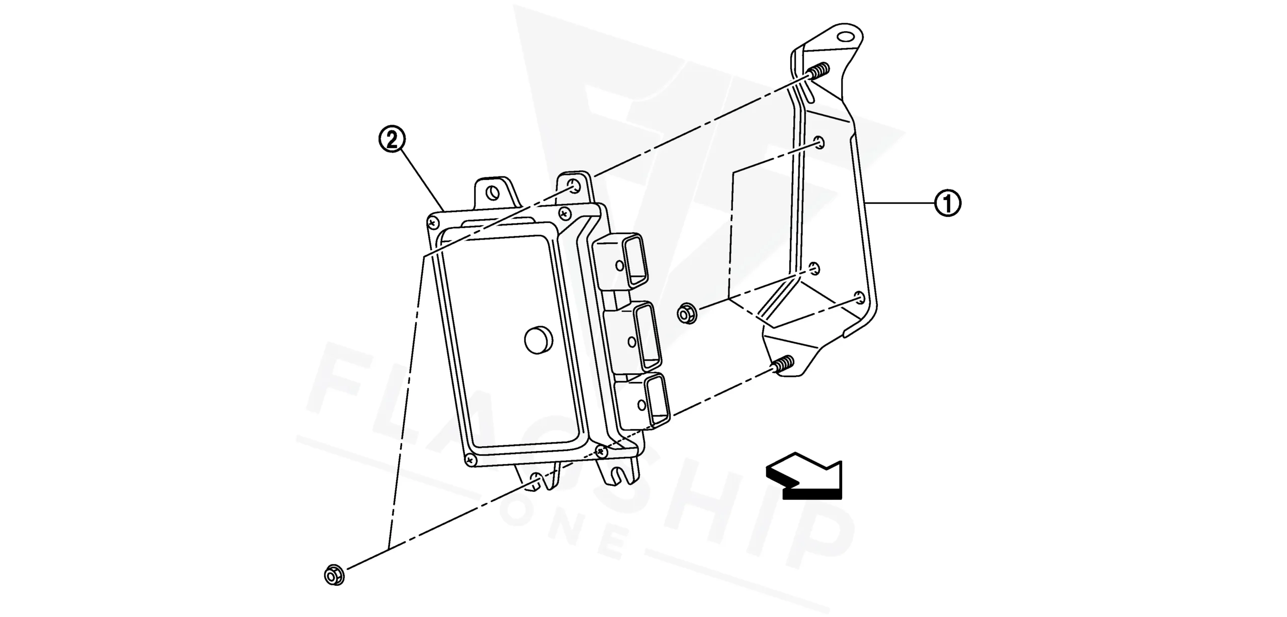 2016 Nissan Versa PCM location diagram