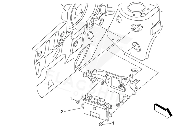 2017 Chevrolet City Express PCM location diagram