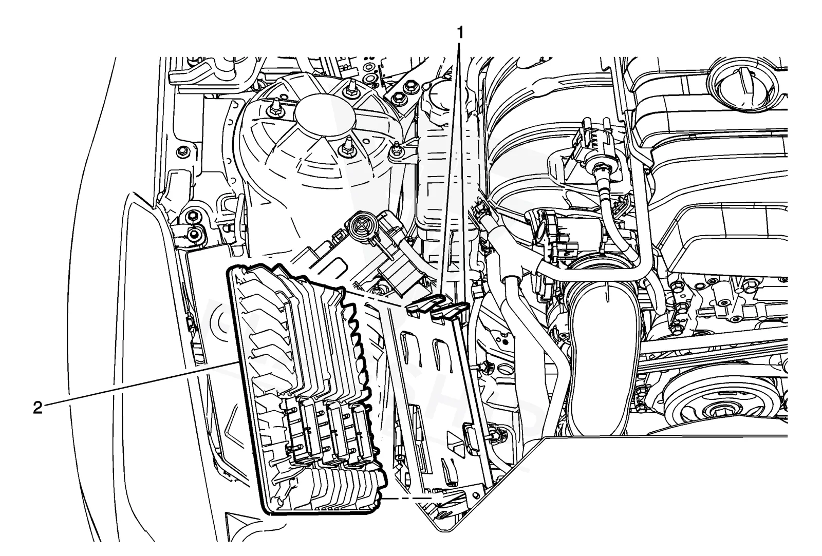 2018 Cadillac CTS PCM location diagram